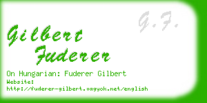 gilbert fuderer business card